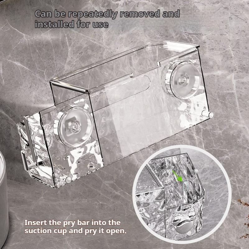 Gesichts handtuch lagerung box mit deckel Tissue box haushalt luxus bad küche upside-down saugnapf lagerung box