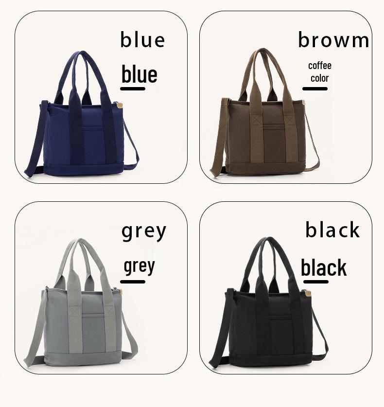 16oz Japanese-Korean Style Women's Tote: Single Shoulder, Crossbody, Large Capacity, Simple Canvas Handbag