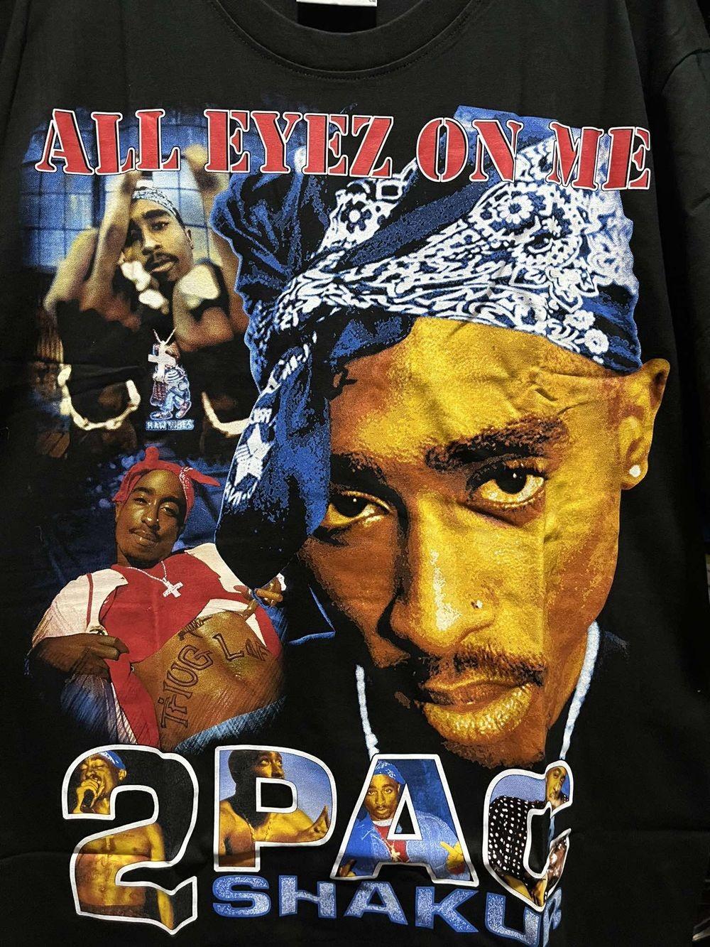2Pac Tupac Shakur All Eyez On Me Rap Retro Black Unisex Shirt S-5XL WA1967 S