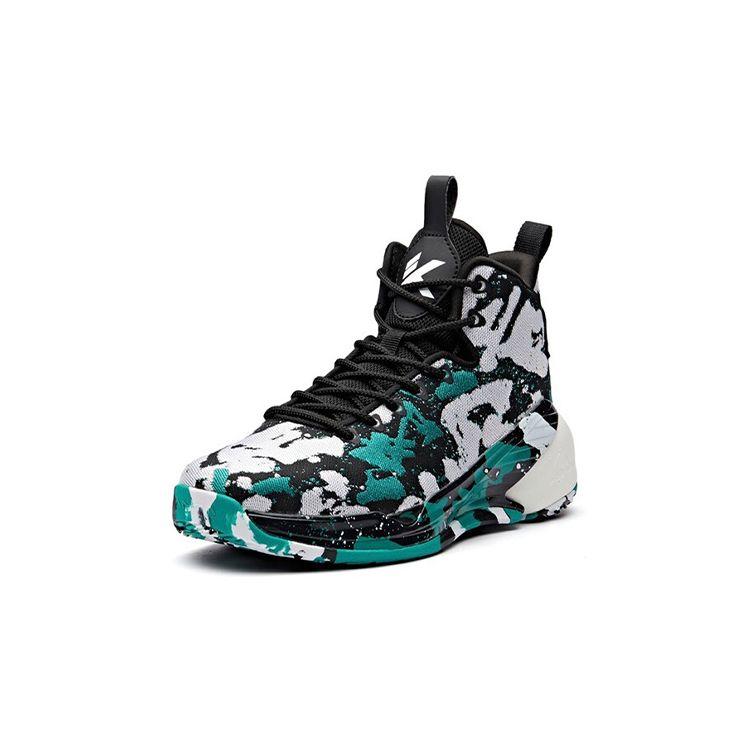 Anta Kids KT4 Thompson 4 Non-Slip Wear-Resistant High-Top Basketball Shoes Kids Sneaker Black White Green A31851199-5