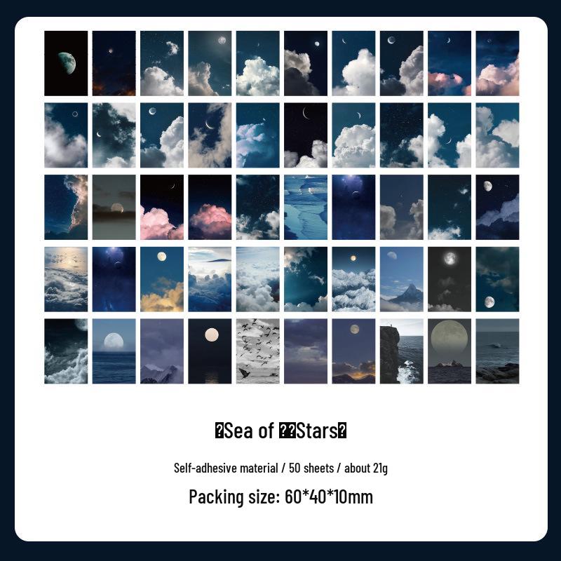 

Блокнот в стиле «Звездное небо» и книга с наклейками для DIY