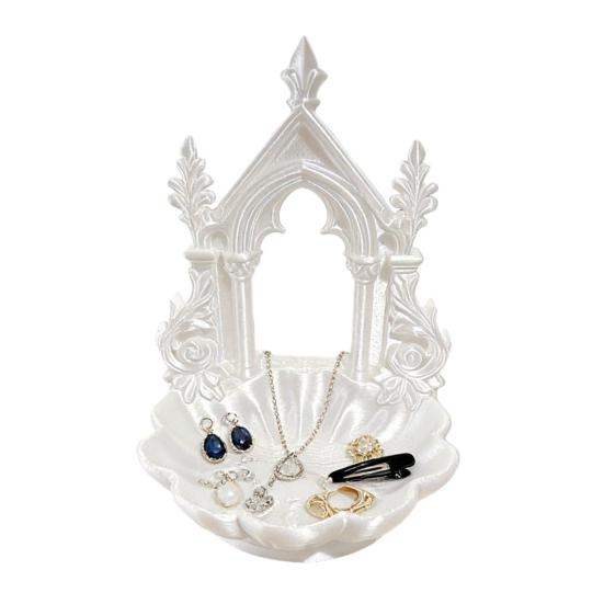 Umbra Studio Jewelry Storage Tray, with Gothic Arch Pearlescent Design, Themed Organizer, for Rings Earrings Necklaces
