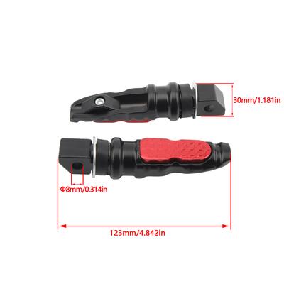 Universal 8MM Motorcycle Rear Passenger Foot Pegs Aluminum Footrest For KTM Yamaha Honda Kawasaki Motorbike Pedals Scooter