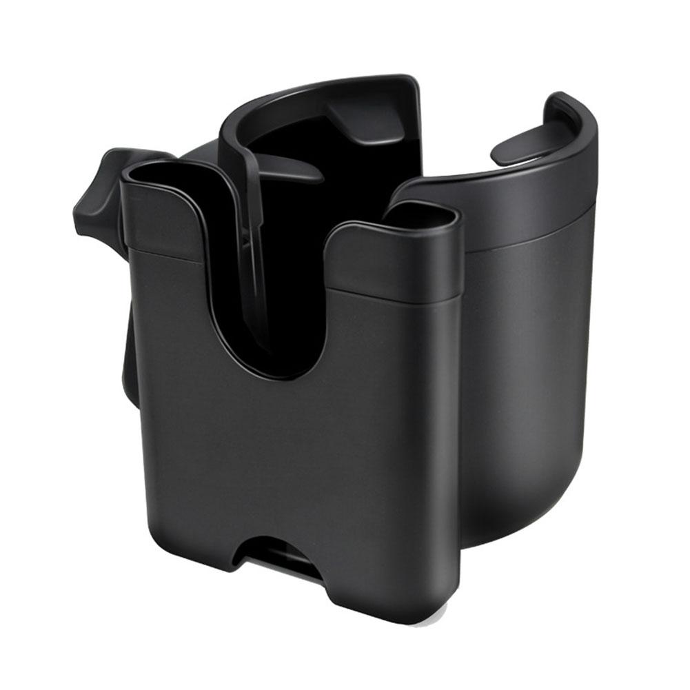 

2 in 1 Stroller Cup Holder with Phone Holder Pram Cup Holders 360° Rotatable Childrens Stroller Bottle Holders Cup Phone Holder чорний