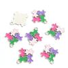 Enamel Charms Heart Shaped Round Irregular Puzzle Alloy Pendants for DIY Necklace Bracelet Earrings Keychain