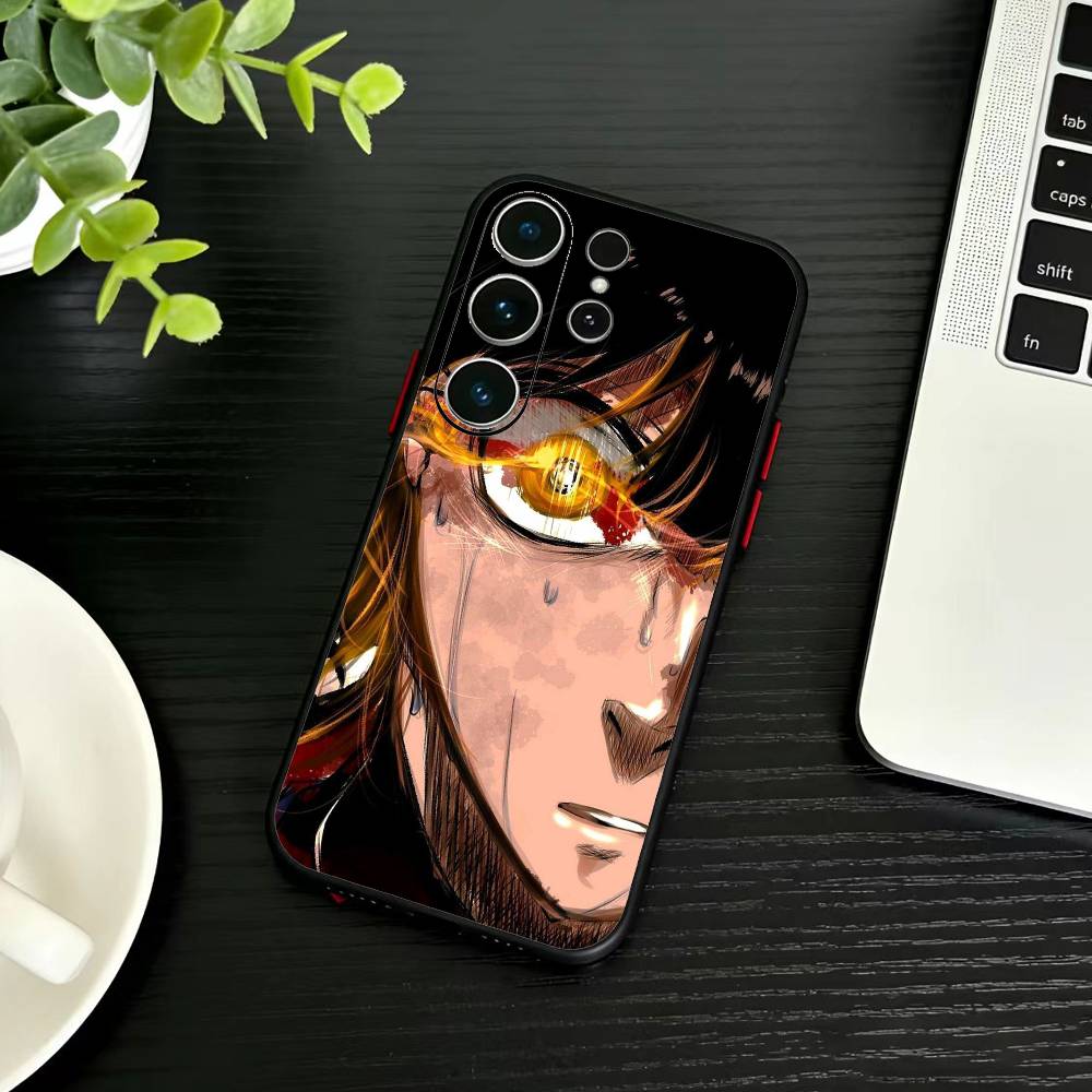 Anime Trent B-Blue L-Lock Phone Case For Samsung S26,S25,S24,S23,S22,S21,S20,Ultra,Plus,FE Black Soft Cover