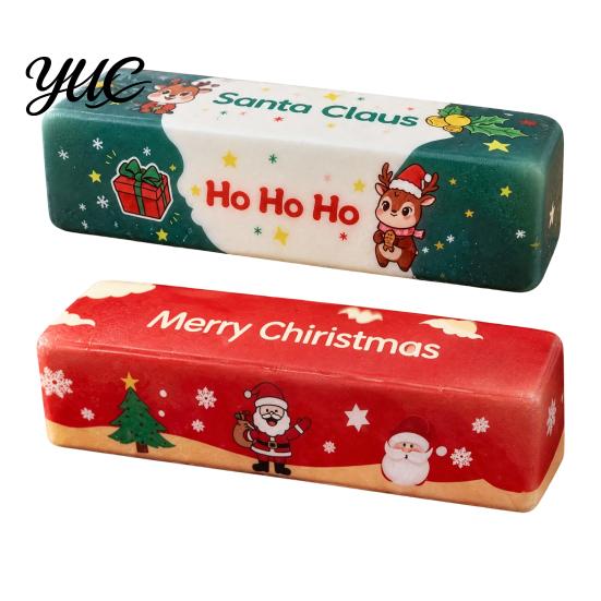 Soft Butter Squeeze Toys Christmas Squishy Fidget Toy, Slow Rising Stress Relief Silent Desk Relievers Xmas Santa Reindeer Sensory Portable
