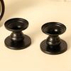 62KD 2Pieces Black Metal Candlestick Set for Taper and Pillar Holder Iron Stand Home Table Centerpieces Decors
