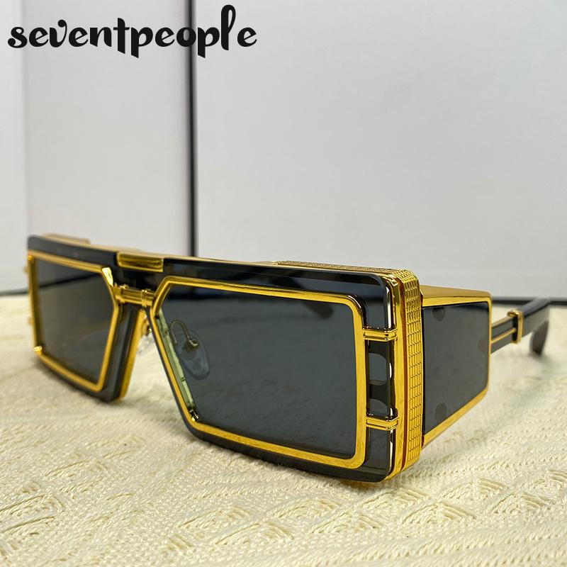 Small Rectangle One-Piece Punk Sunglasses Men Luxury Brand Vintage Shield Goggle Eyewear For Male Trendy Outdoor Sunglass