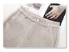 Ankola Women's Red Tweed Wide-Leg Slimming Pants - New Autumn/Winter 2024
