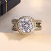 Luxury White AAA Zircon Engagement Rings for Women  Sterling Silver Elegant Bride Wedding Accessories Gifts Trendy