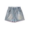 MOMOCO Mädchen Jeansshorts mit Stickerei