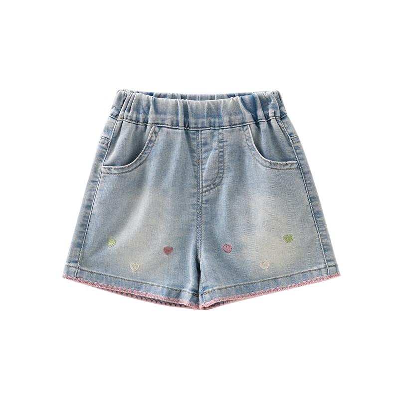 MOMOCO Girls  Embroidered Denim Shorts 105