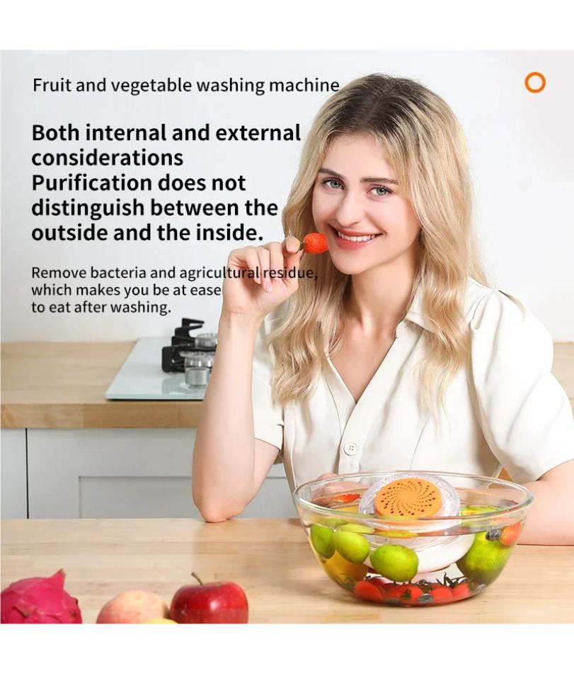 Portable Fruit Vegetable Washing Machine Household Fruits, Vegetables Wash The Ingredients Fully Automatic Food Cleaner Machine