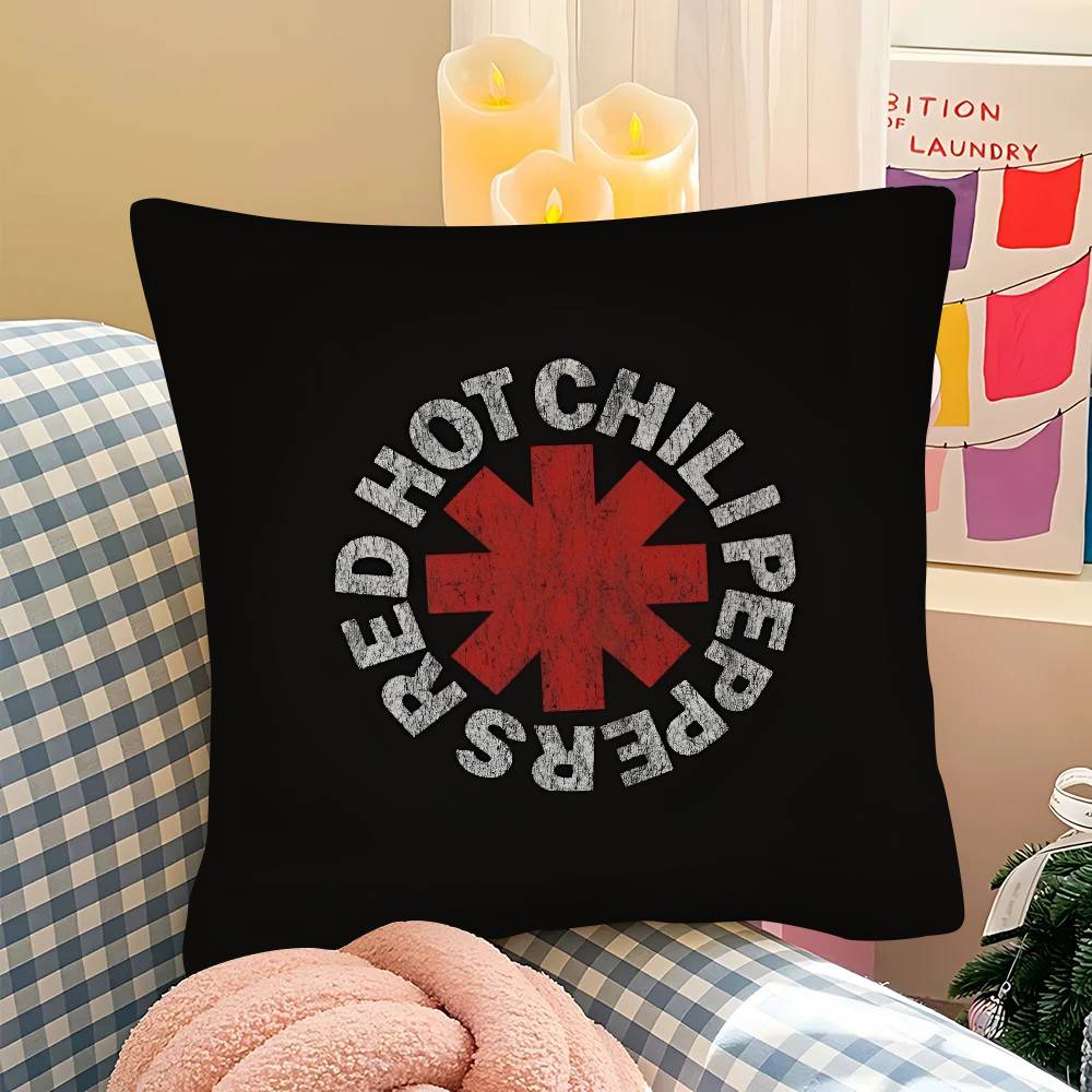 Pc Popular Rock Band Red Hot Chili Peppers Pillow Case Fashion Square Pillowcase Bedroom Sofa Room Ins Decoration Leisure