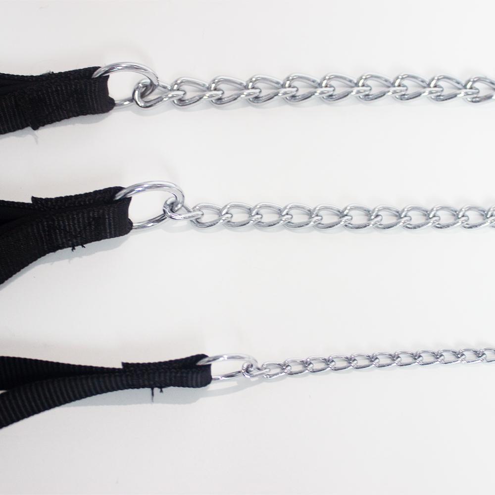 Solid Pattern Outdoor Heavy-Duty Easy Iron Chain Clip Classic Style Key Pitbull Dog Leash for Small and Large Dogs