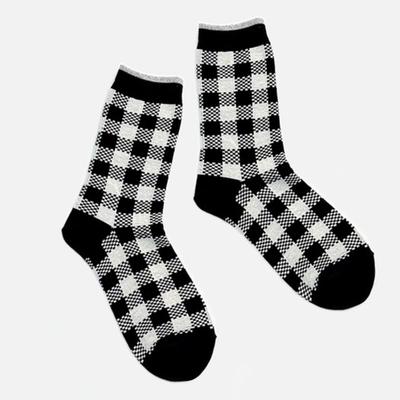 XADREZ GINGHAM MEIAS AMARELAS PRETO