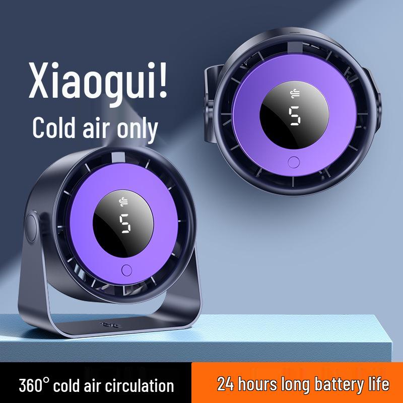 6-Inch Wall-Mounted USB Desktop Fan with Air Circulator and Long Battery Life