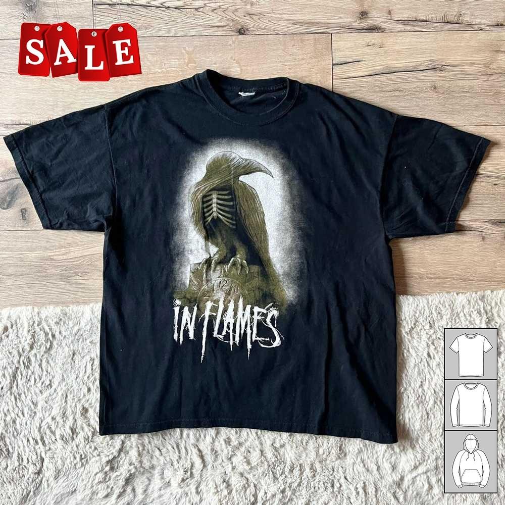 New In Flames 2008 Band Short Sleeve Unisex S-5XL Shirt TH409 Unisex T-Shirt S