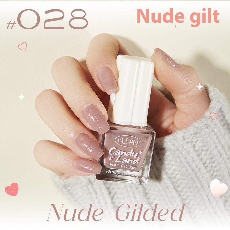 Ny Kudan Kudan neglelakk, bakefri, hurtigtørkende, rivende, lett duft 10 ml vannbasert neglelakk