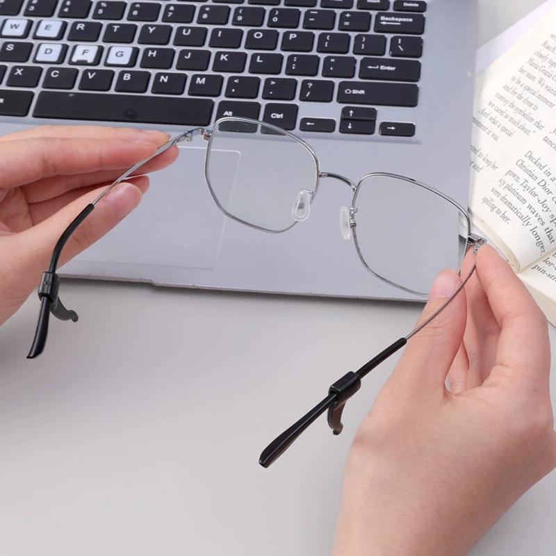 5pairs PVC Anti-Slip Ear Hook Glasses Black Transparent Leg Ear Brackets Sunglasses Anti-fall Eyewear Holder Accessories