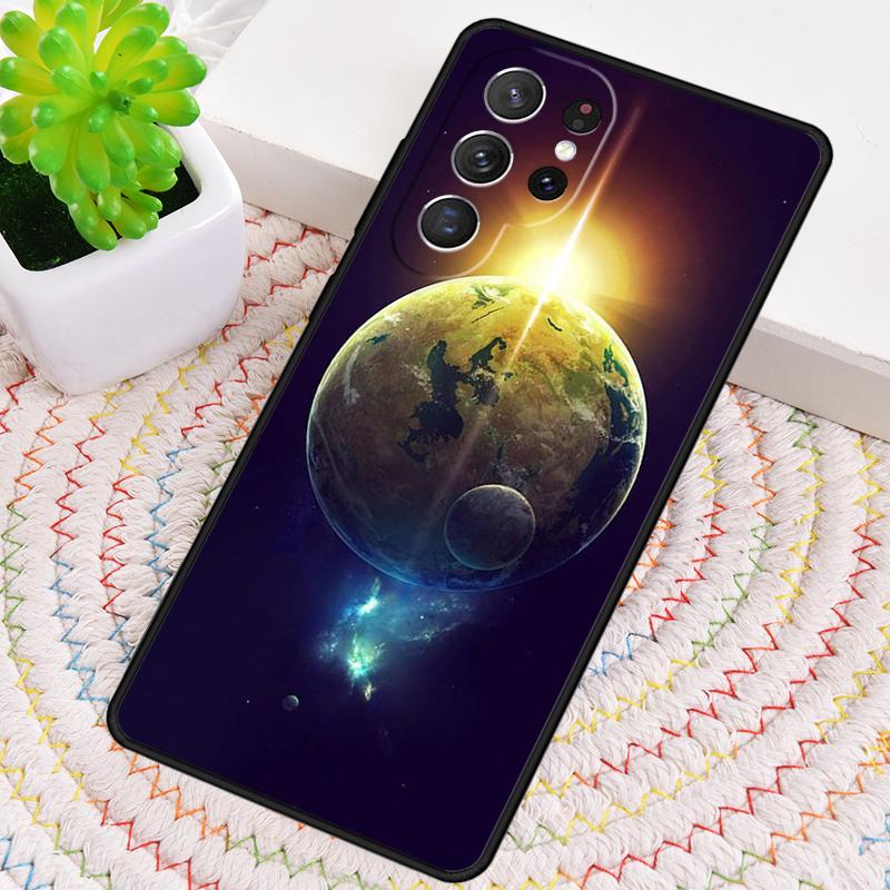 Earth Moon Sun Planet Phone Case for Samsung Galaxy note 10 pro S26 Ultra S23 S24 FE S25 S21 S22 PLUS shockproof Cove
