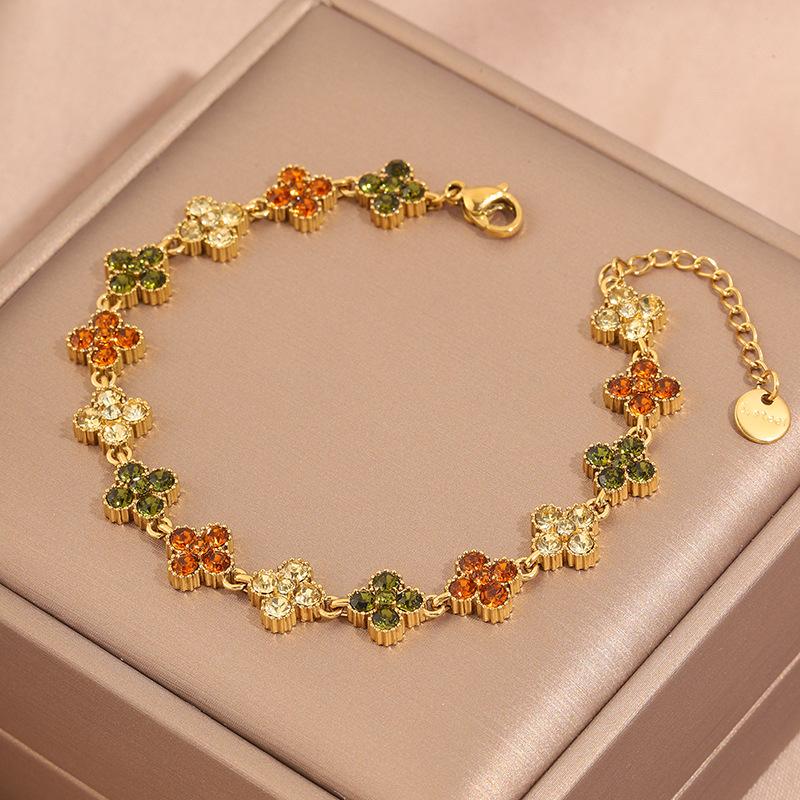 Popular bracelet, titanium steel does not fade, love zircon bracelet, high-end female light luxury niche bracelet, bracelet.