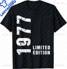 Unisex Unisex Vintage 1977 Tshirt Custom Printed Graphic T Shirts Casual Streetwear Summer Tops