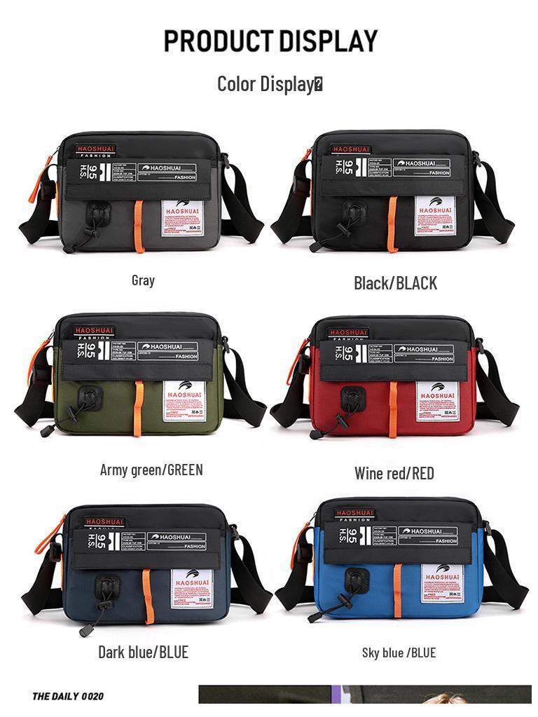 Men's Trendy Outdoor Waterproof Nylon Crossbody Bag