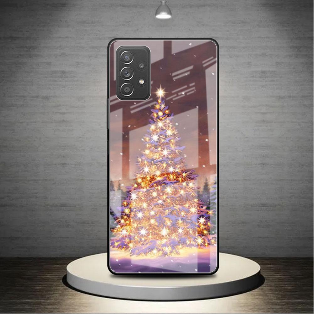 

Стеклянный чехол Merry Christmas Tree Deer для Samsung Galaxy A52 A71 A50 A51 A70 A21s A31 A72 A10 A12 A30 A22 5G Phone Cover Samsung A30