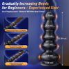 Thrusting Anal Beads & Prostate Massager - 10 Beads, 5 Vibrating/Thrusting Modes, Remote & App Control for Men & Women