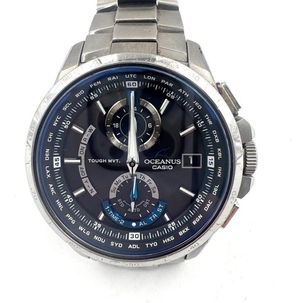 Used CASIO OCEANUS OCW-T1000-1AJF Solar Titanium Chronograph Manta Working