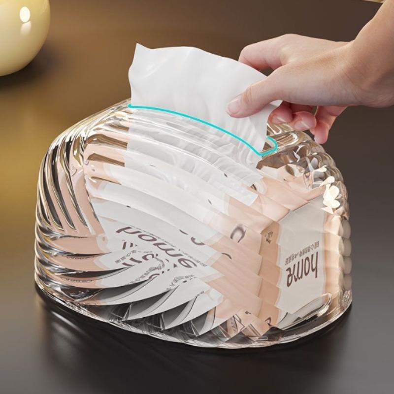 Moderne Acryl-Taschentuchbox Transparent Serviettenhalter Heimdekoration Wohnzimmer Schreibtisch Dekor Zubehör Dekorative Box