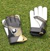uhlsport Practice Soccer GK Keeper Gloves Powerline Elite Starter Soft 1011312 02 5 Black x Gold x White