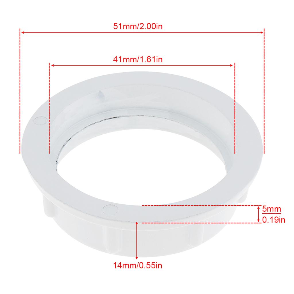 Light Socket Shade Circle Aluminum Threaded Socket Collar for Medium Base E26 Sockets, Retainer Parts for Light Fixture