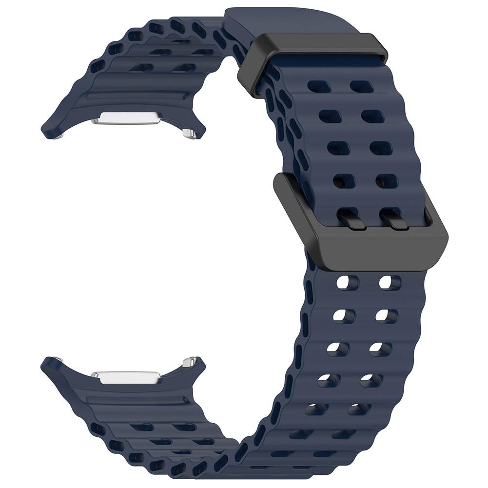 Ocean Sport Silicone Band NO Gaps Curved End Band Sweatproof Watch Strap Sports Wrist Band for Samsung Galaxy Watch 7 Ultra 47mm