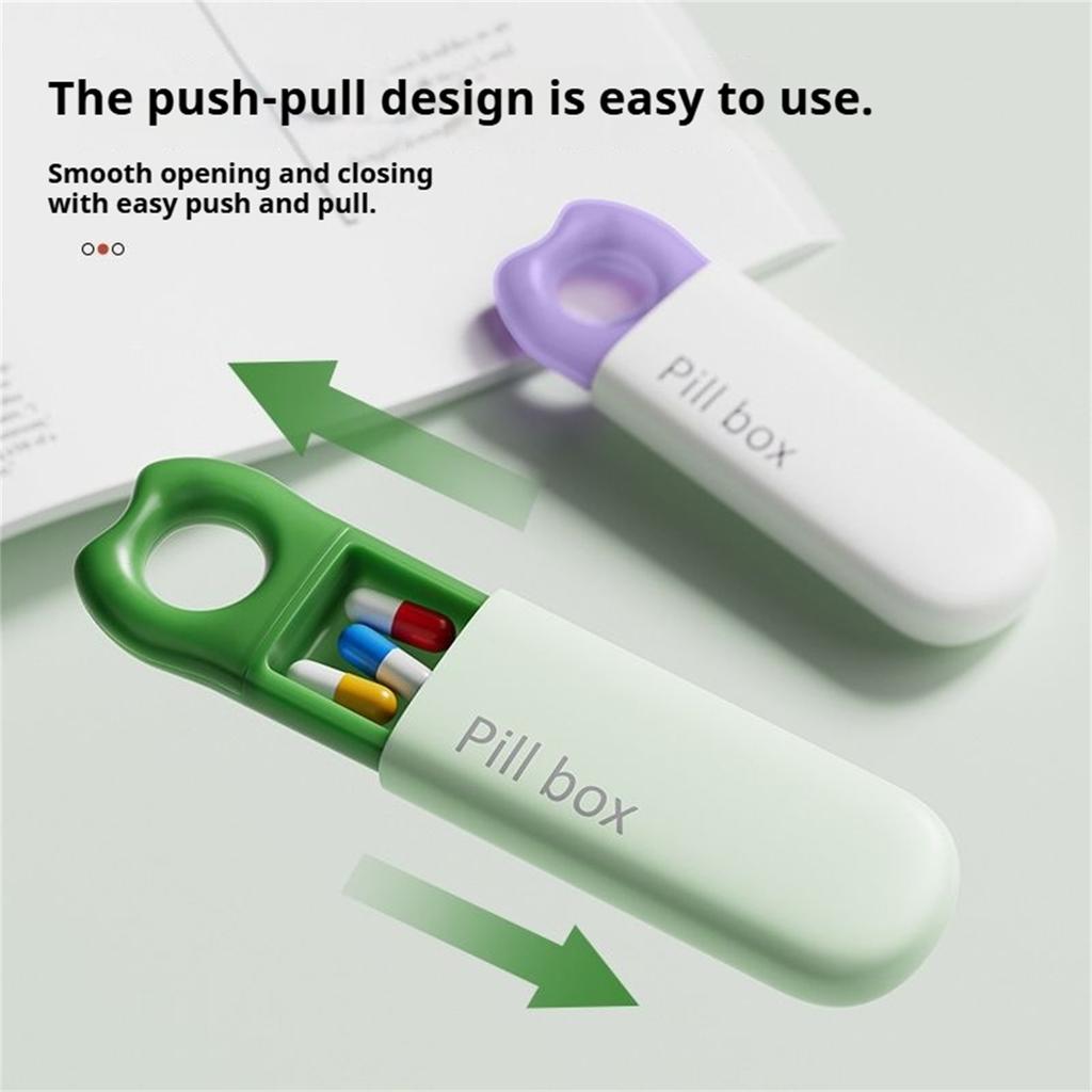 3 Compartment Portable Pill Box Mini Travel Medicine Organizer with Sealed Lid for Pill Vitamin Tablet Storage