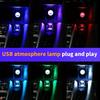 Usb Touch Light Usb Socket Touch To Light Up Seven Color Cycle Gradient Easy To Use Enhance The Atmosphere Inside The Car