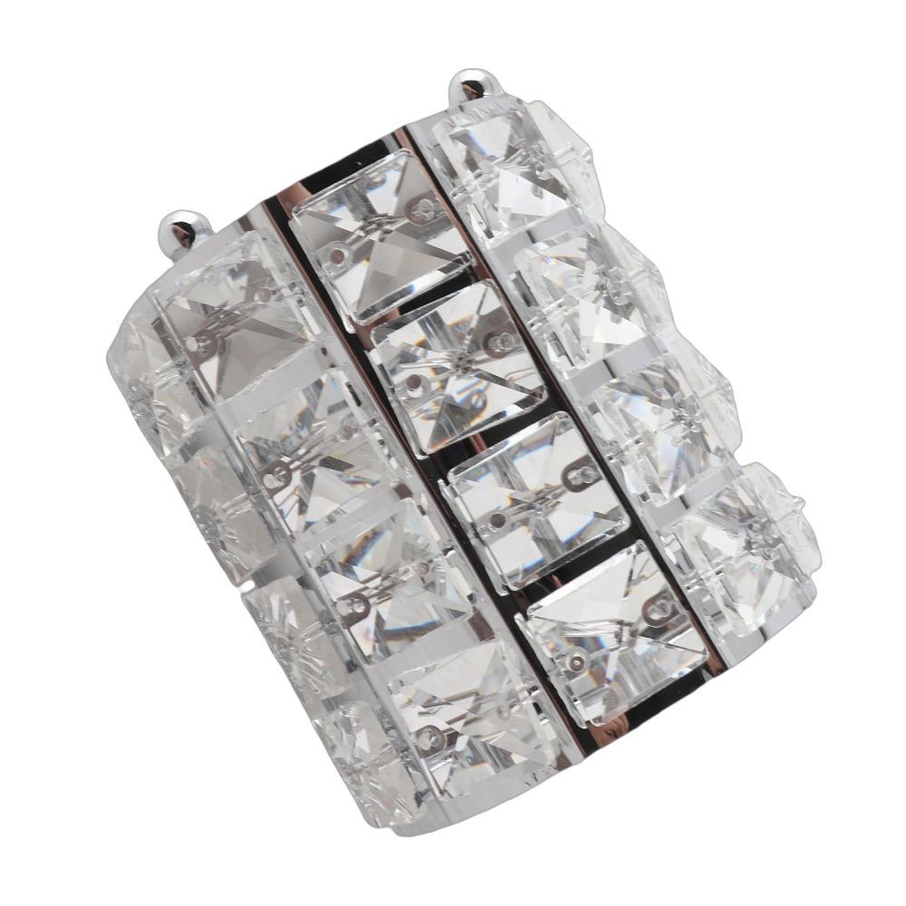 Rounded Crystal Glass Crystal Glass Cosmetic Organizer Cosmetic Storage Bucket  Pen Pencil Storage