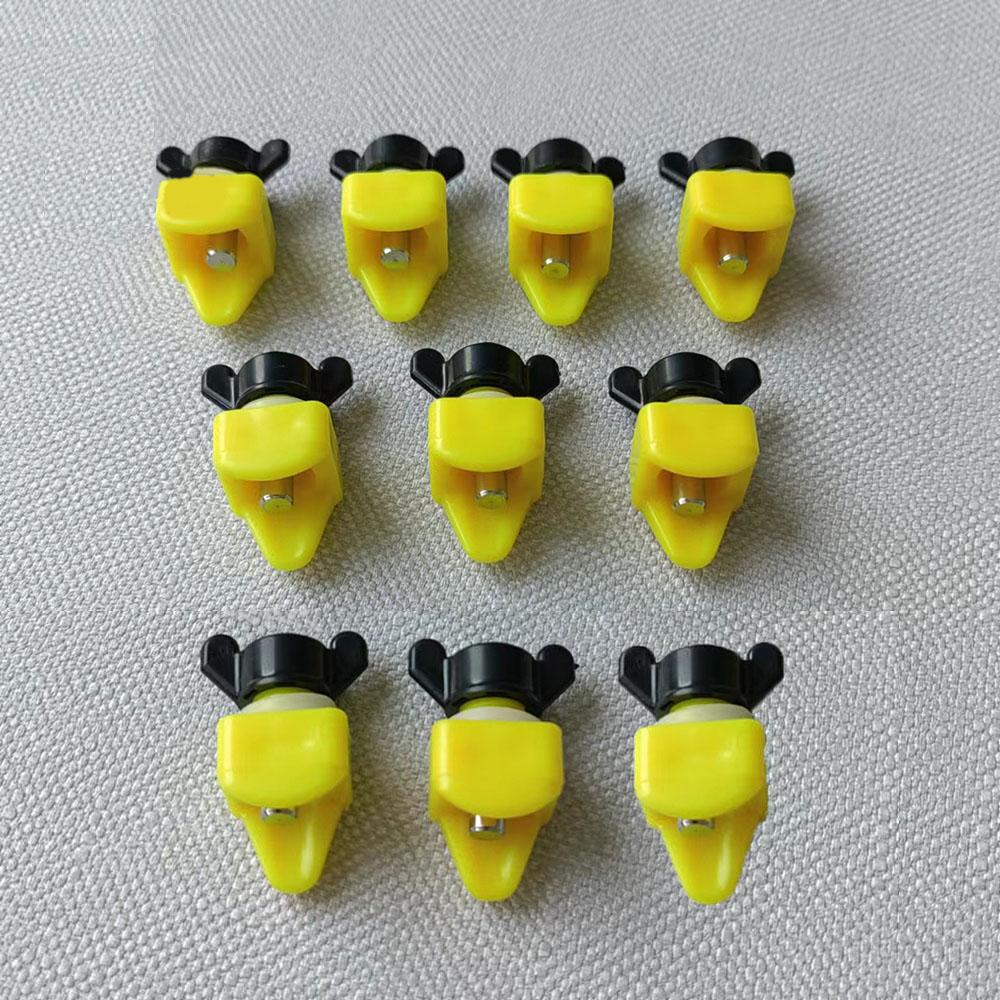 10 Horizontal Poultry Water Nipples Drinker Chicken Waterer Chicks Hen Quail