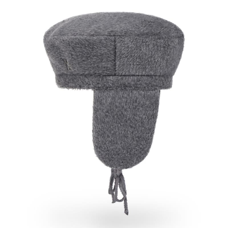 VARZAR VA Studded Fly Wool Beret Gray