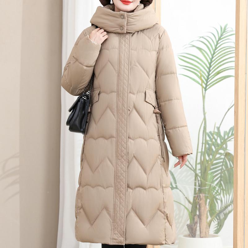 

Большие размеры 2XL-6XL повседневные женские зимние длинные парки среднего возраста элегантная женская куртка с капюшоном толстая теплая верхняя одежда зимние пальто 3XL хаки