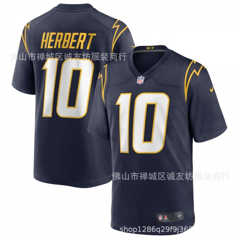 NFL Football Jersey Justin Herbert Los Angeles Chargers 10 Color Blue Sports Men