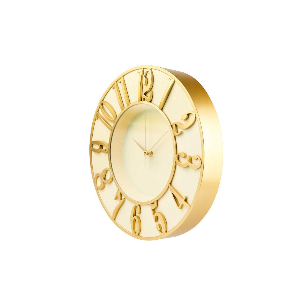 Decorative Wall Clock - Beige - 34 Cm