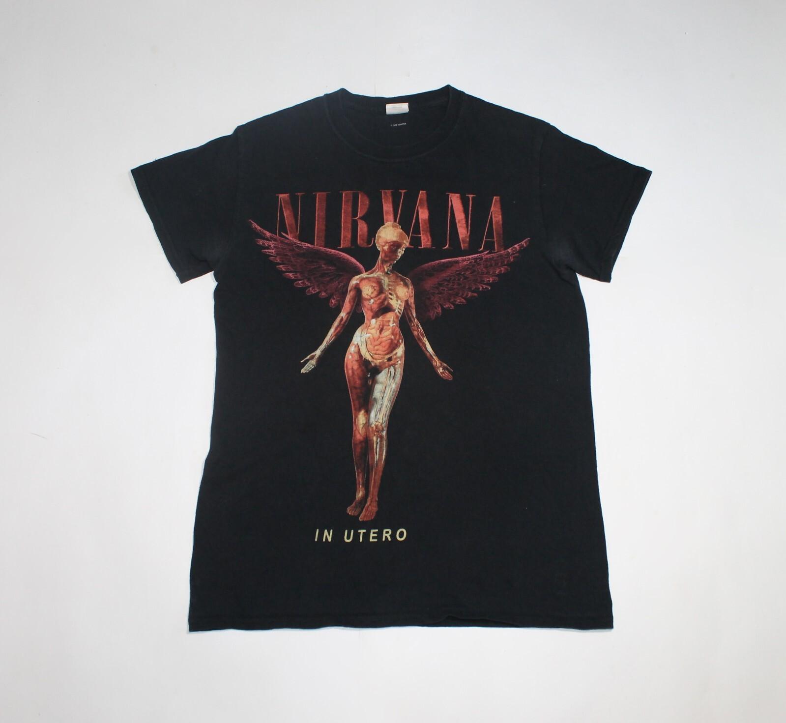 2018 Nirvana T-shirt In Utero Grunge Band Shirt Men Tee Small XXXXL