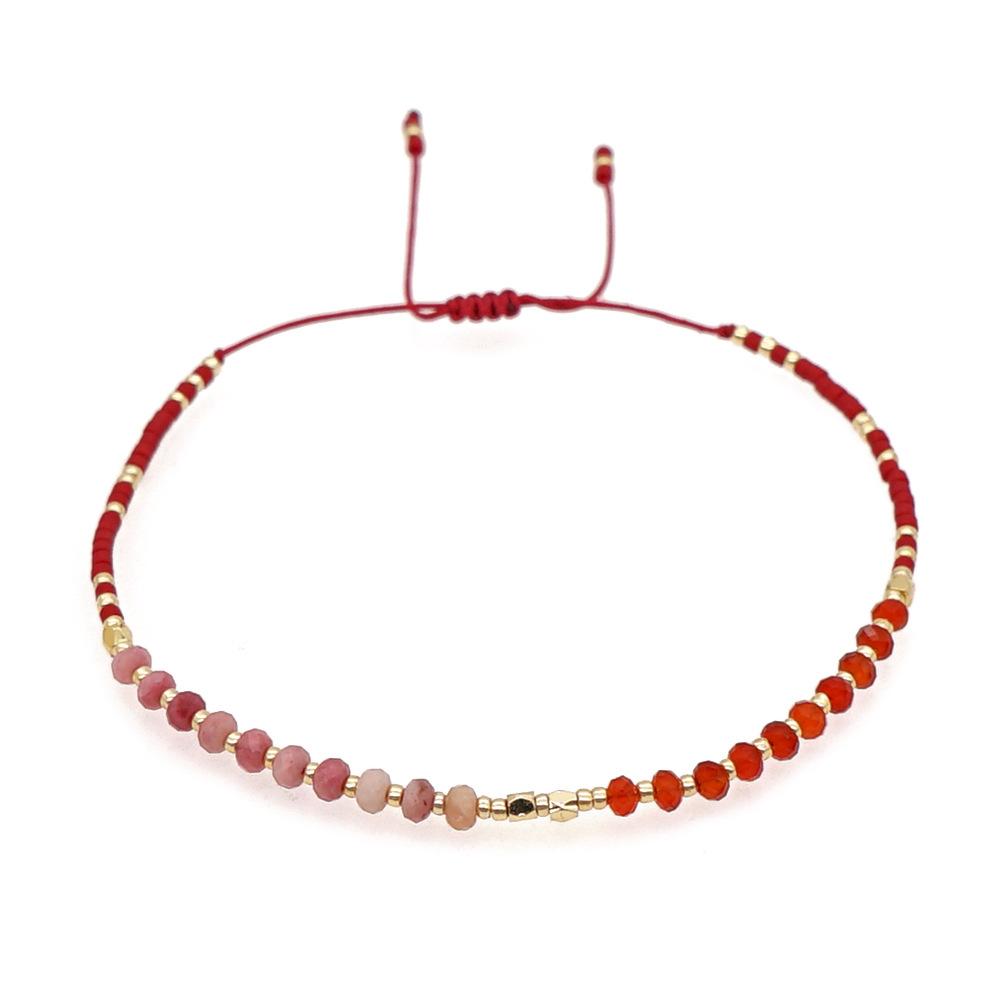 New Classic Geometric Crystal Gold Plated Charms Multi-Layering Miyuki Beaded Bracelets for Women-Gift