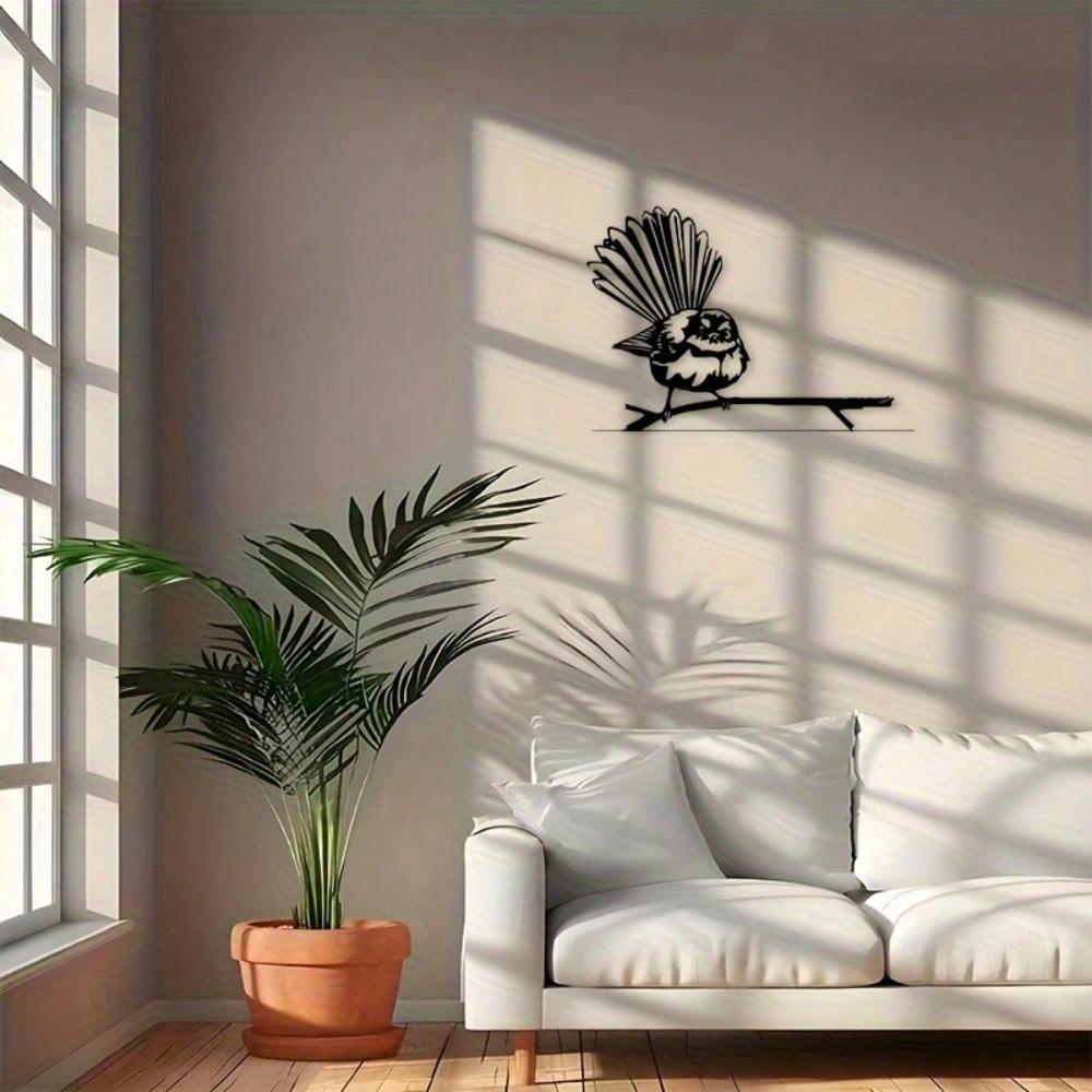 Metal Wall Art Black Bird Silhouette Decor For Living Room Bedroom Office Patio Housewarming Gift