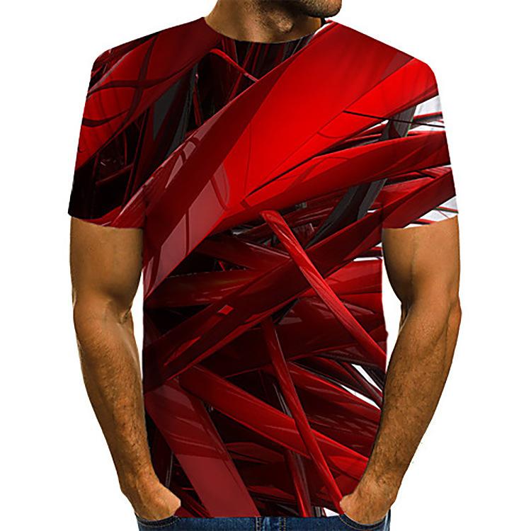 Men's Color Block Short Sleeve T-Shirt, Comfortable Casual Daily Must-Have
