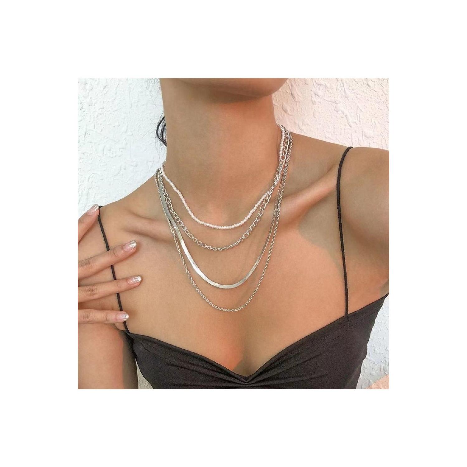 

Italian Chain Pearl Necklace серебряный