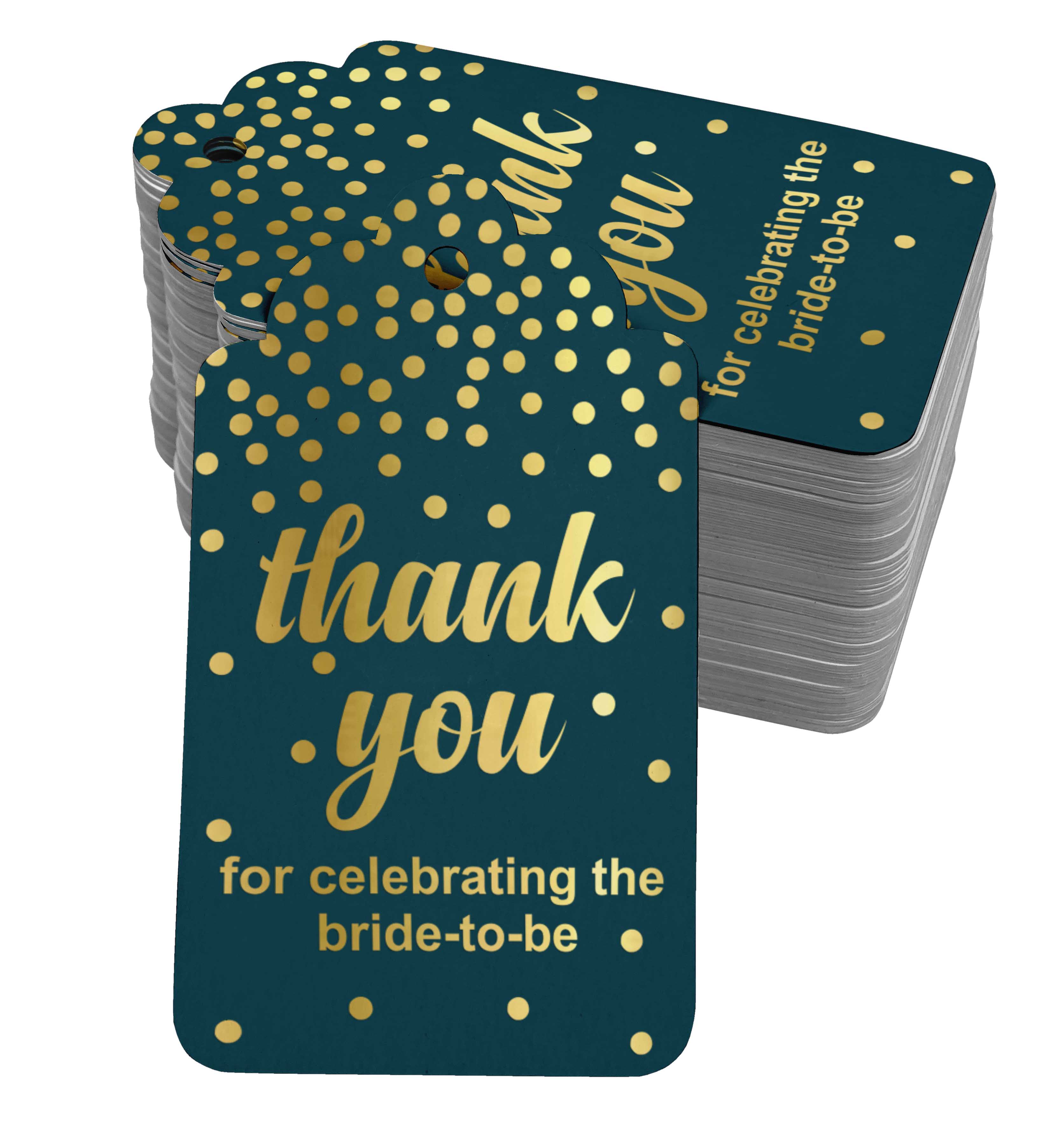 

Inkdotpot Справжня золота фольга Дякую за святкування весільних ярликів для нареченої. Подарунок, паперові бирки, 100 50 Gold Foil Tags синій